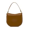 Borsa da donna marrone con tracolla e dettagli traforati Lora Ferres