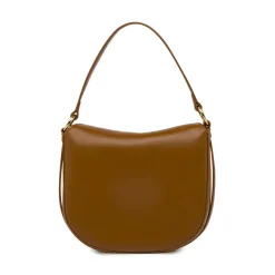 Borsa da donna marrone con tracolla e dettagli traforati Lora Ferres