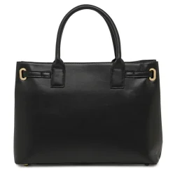 Borsa da donna nera con dettagli dorati e tracolla Lora Ferres