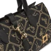 Borsa da Donna nera con stampa monogram e tracolla Giulia Pieralli