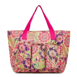 Borsa da Mare da Donna fucsia con fantasia floreale multicolore Swish Jeans
