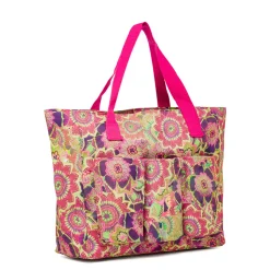 Borsa da Mare da Donna fucsia con fantasia floreale multicolore Swish Jeans