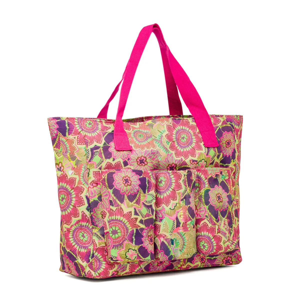 Borsa da Mare da Donna fucsia con fantasia floreale multicolore Swish Jeans