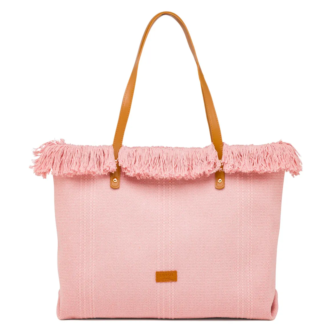 Borsa da Mare Rosa da Donna con frange Swish Jeans
