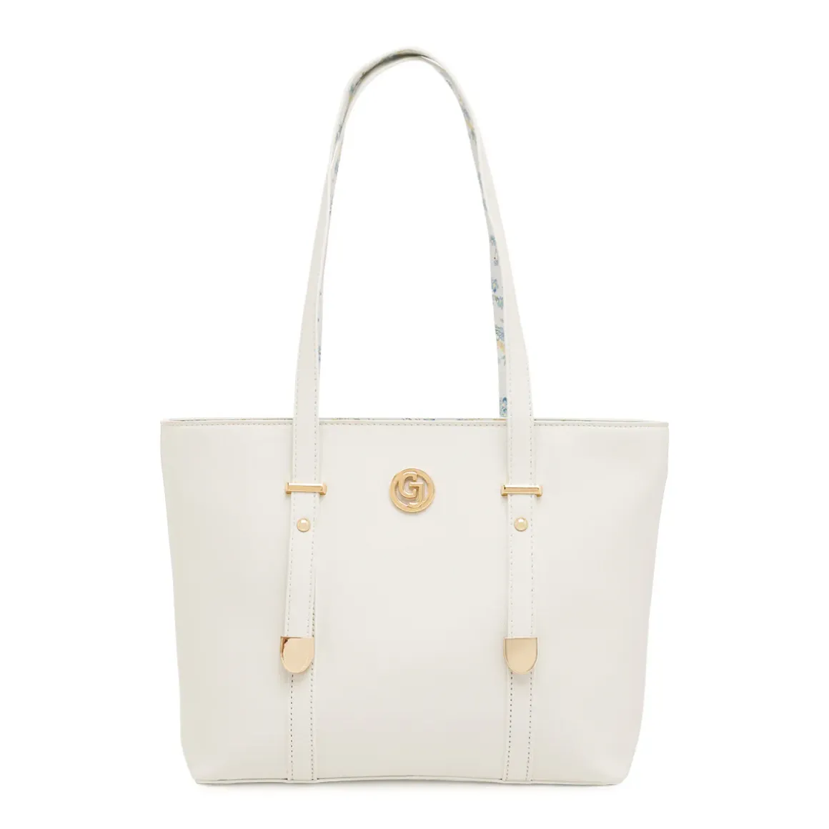 Borsa Donna bianca effetto saffiano e fantasia floreale Carrera Jeans
