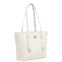 Borsa Donna bianca effetto saffiano e fantasia floreale Carrera Jeans
