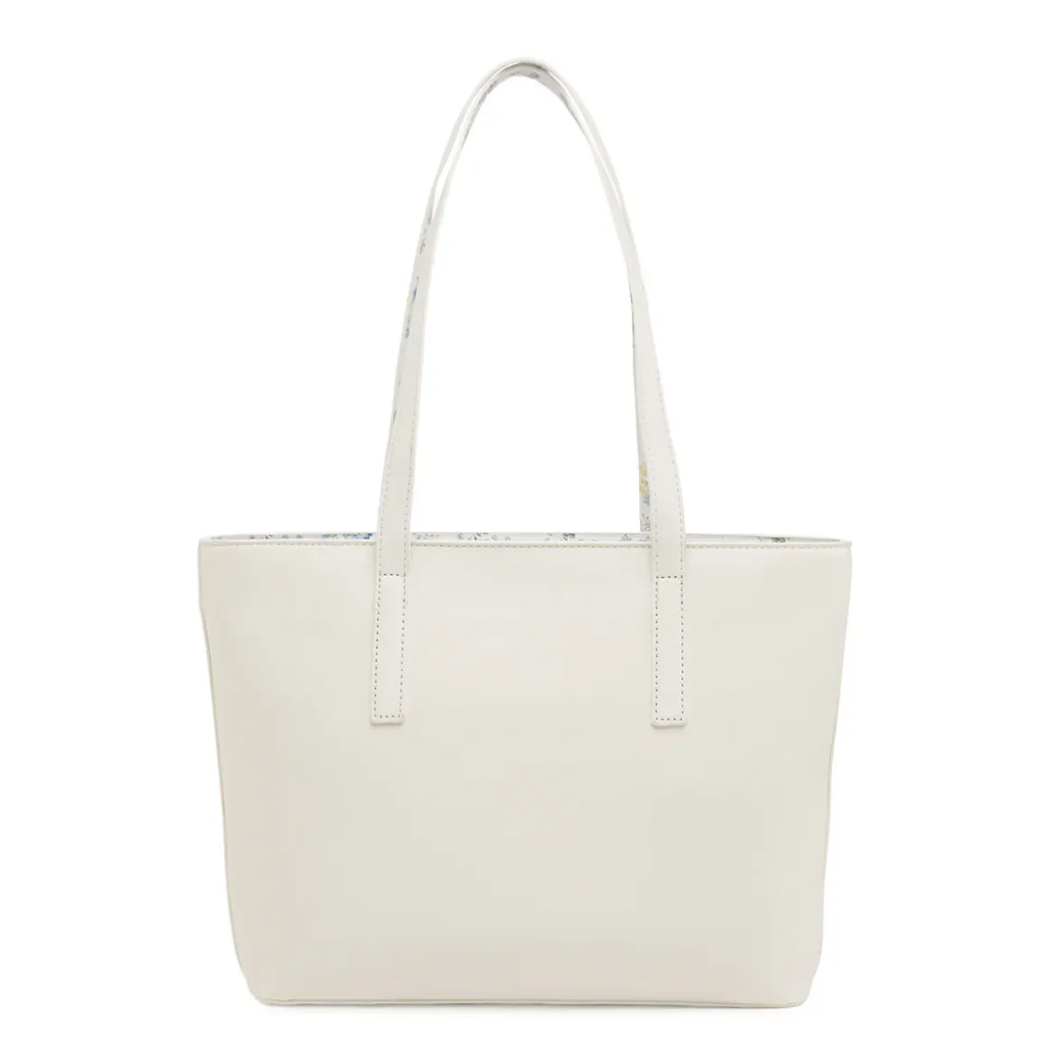 Borsa Donna bianca effetto saffiano e fantasia floreale Carrera Jeans