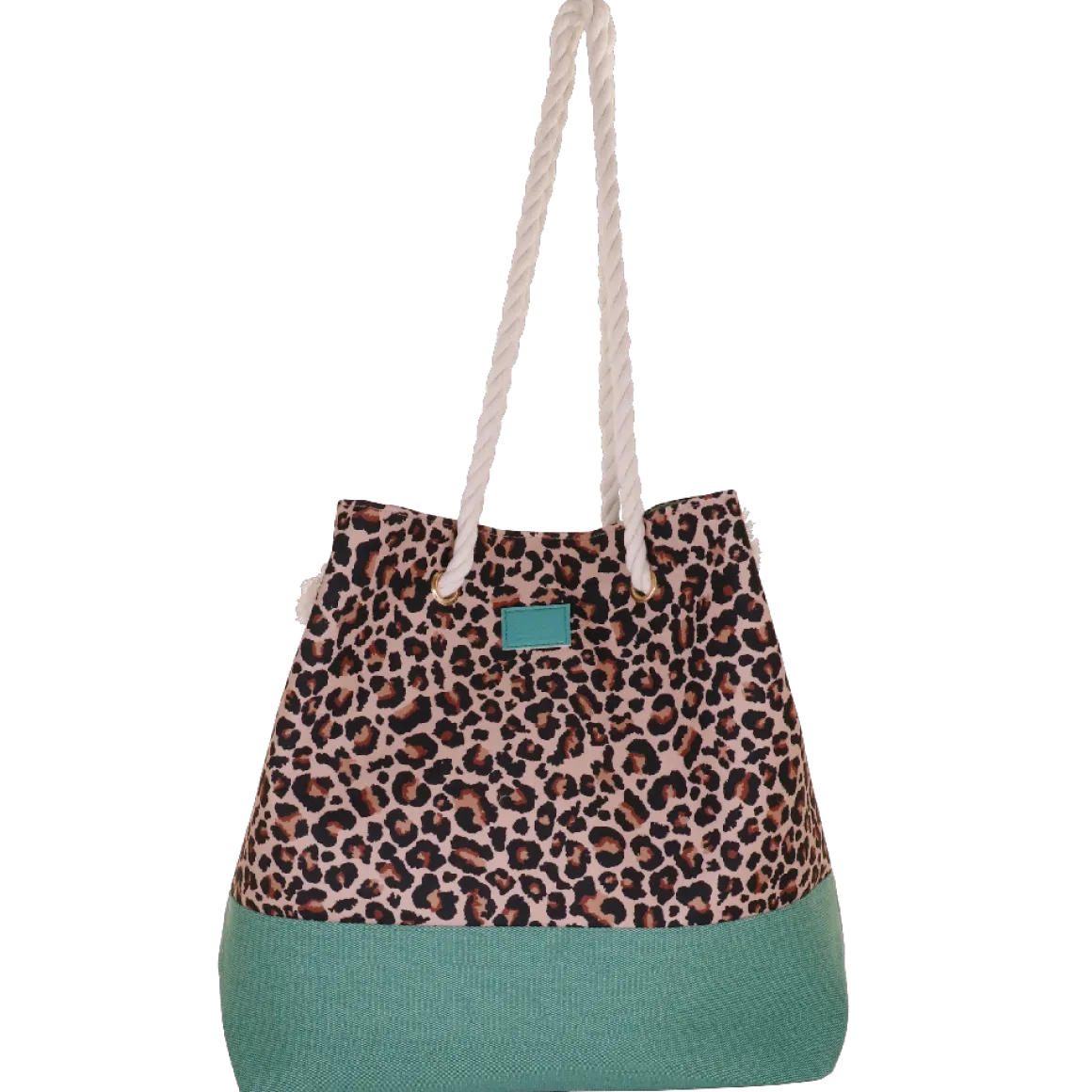 Borsa Donna con fantasia animalier e manici in corda Camomilla Milano