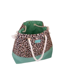 Borsa Donna con fantasia animalier e manici in corda Camomilla Milano