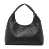 Borsa Hobo da Donna Nera con Dettaglio Intrecciato Lora Ferres