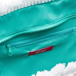 Borsa mare Azzurra da Donna con stampa Floreale e Frange Lora Ferres On The Beach