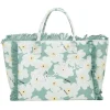 Borsa mare azzurra da Donna in tessuto a fiori con frange Naj Oleari