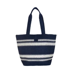 Borsa mare blu a righe da Donna effetto paglia Camomilla Milano