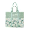Borsa mare da Donna azzurro acqua con motivo floreale Naj Oleari
