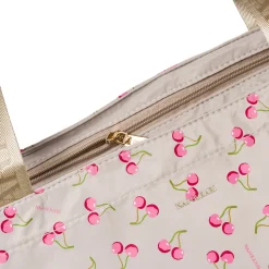 Borsa mare da Donna beige con fantasia ciliegie Naj Oleari