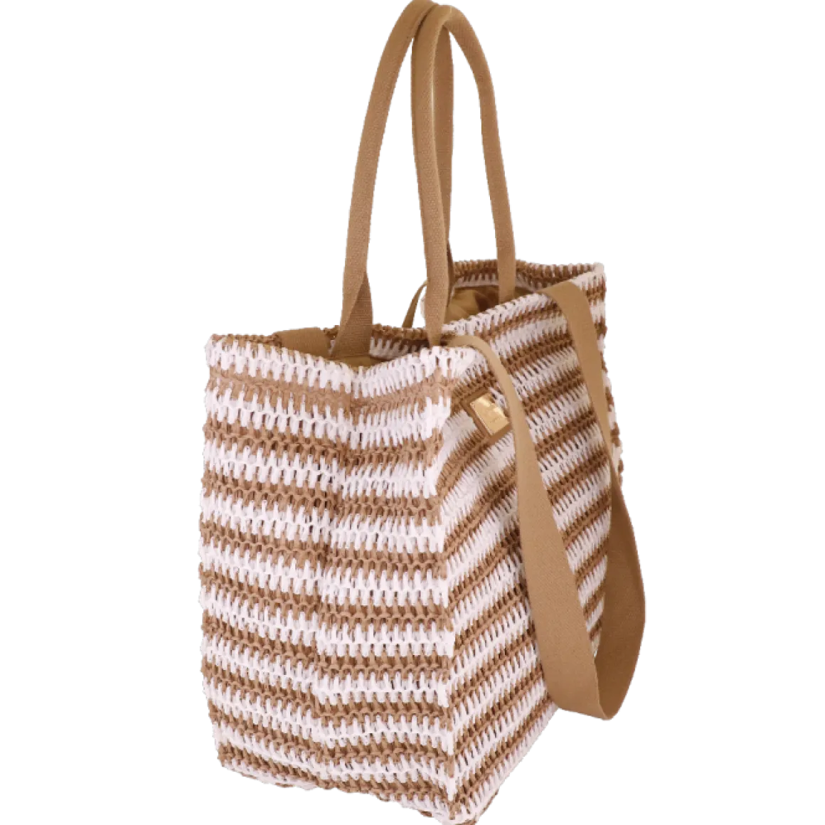 Borsa mare da Donna beige e bianco effetto paglia Camomilla Milano