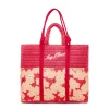 Borsa mare da Donna fucsia con fantasia floreale Naj Oleari