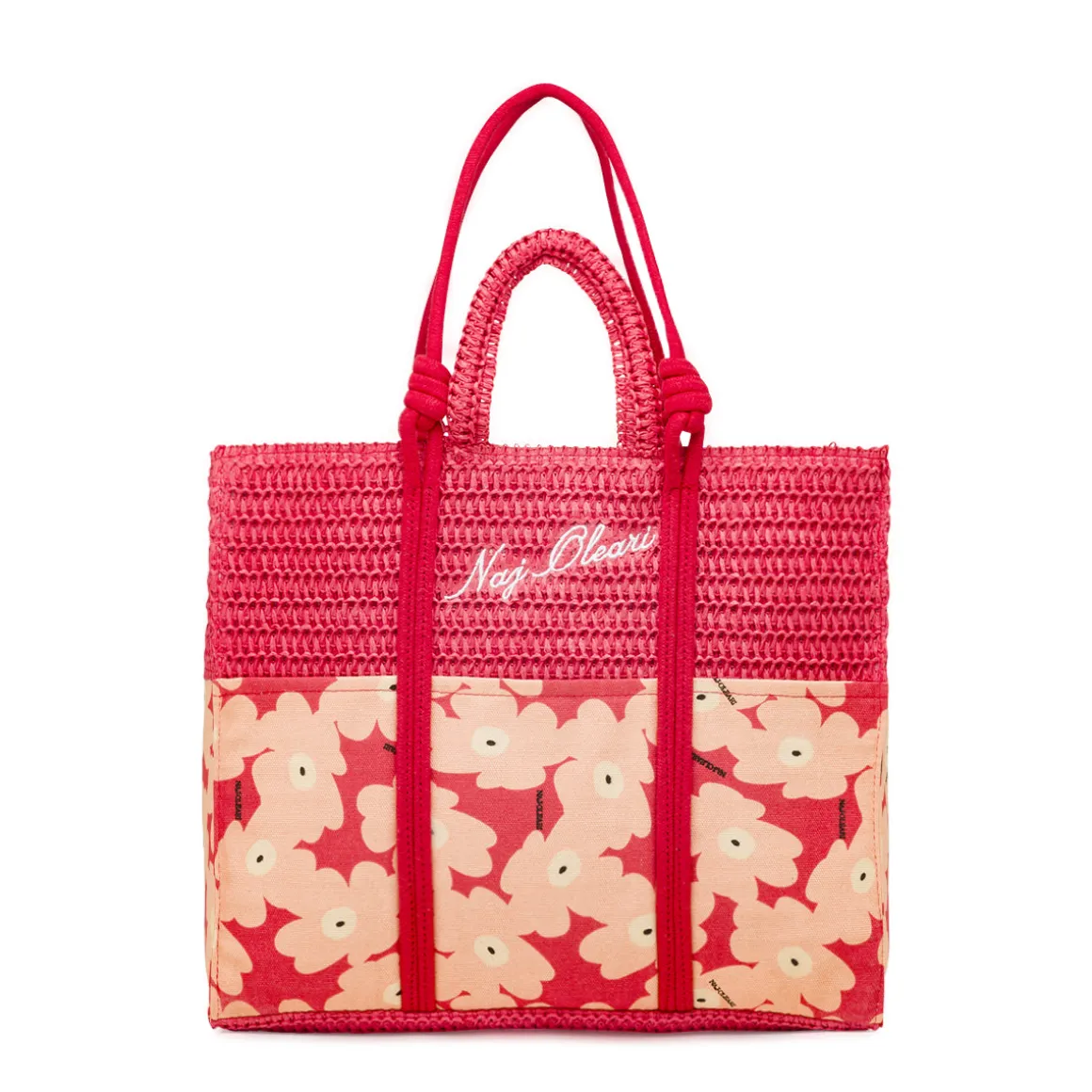 Borsa mare da Donna fucsia con fantasia floreale Naj Oleari