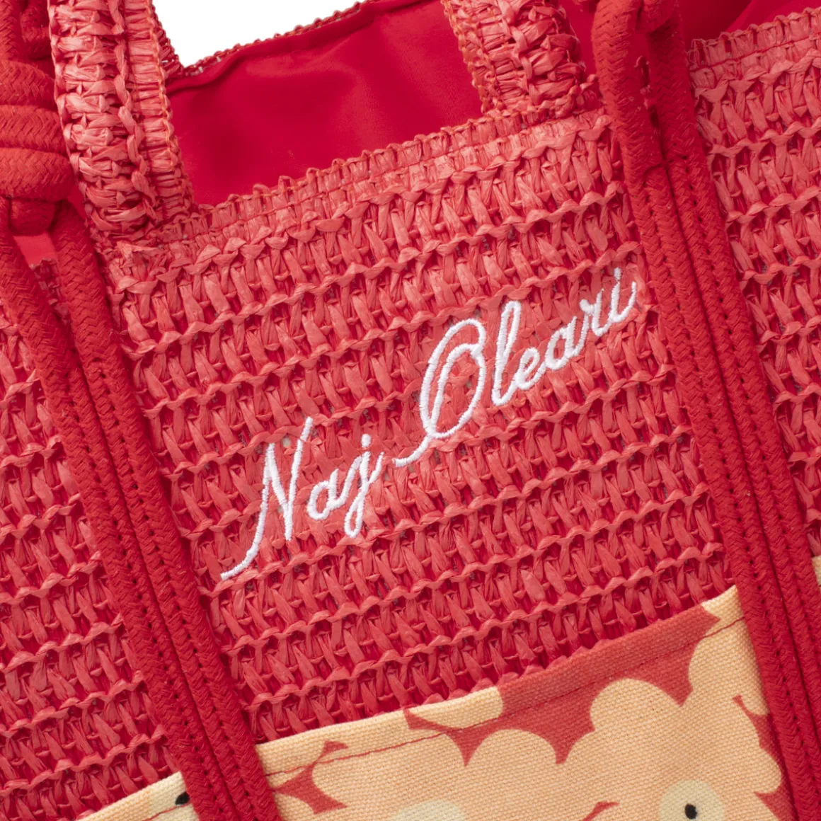Borsa mare da Donna fucsia con fantasia floreale Naj Oleari