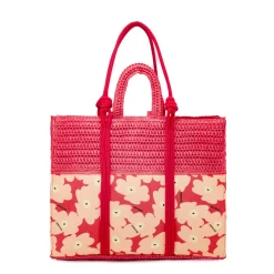 Borsa mare da Donna fucsia con fantasia floreale Naj Oleari