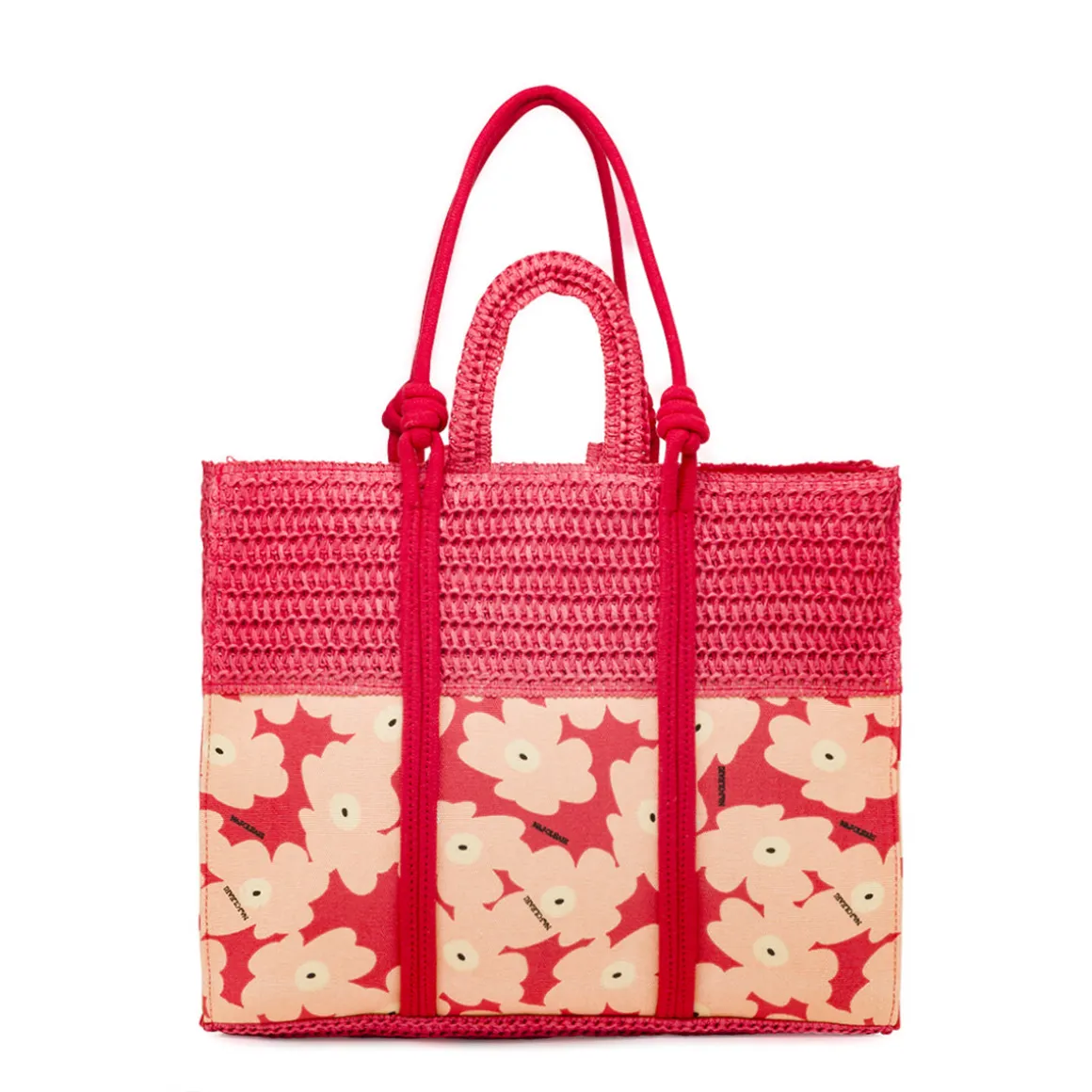 Borsa mare da Donna fucsia con fantasia floreale Naj Oleari
