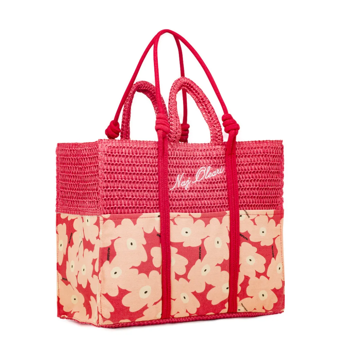 Borsa mare da Donna fucsia con fantasia floreale Naj Oleari
