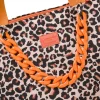 Borsa mare da Donna leopardata con dettagli arancioni Camomilla Milano
