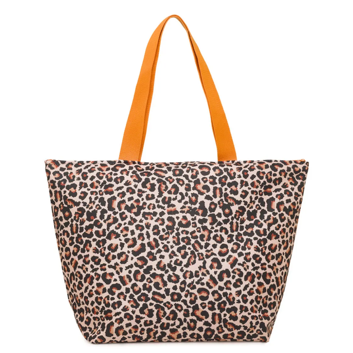 Borsa mare da Donna leopardata con dettagli arancioni Camomilla Milano