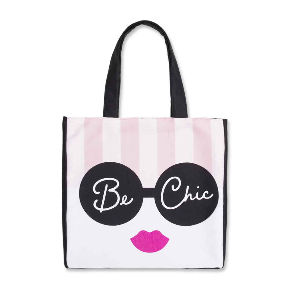Borsa Mare in Tessuto Camomilla Milano Donna a Righe rosa e bianco