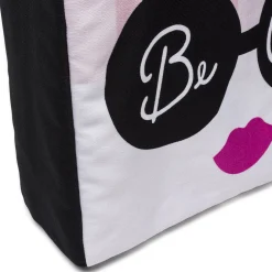 Borsa Mare in Tessuto Camomilla Milano Donna a Righe rosa e bianco