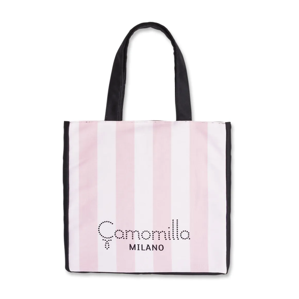 Borsa Mare in Tessuto Camomilla Milano Donna a Righe rosa e bianco
