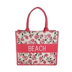 Borsa mare rosa con rose Camomilla Milano