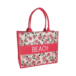 Borsa mare rosa con rose Camomilla Milano