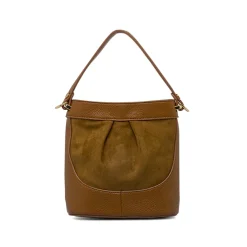 Borsa marrone da Donna effetto scamosciato Lora Ferres