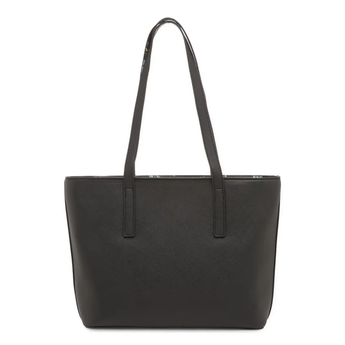 Borsa nera da Donna con dettagli fiori e trama saffiano Carrera Jeans