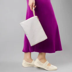 Borsa pochette beige da Donna con stampa logo Dimensione Danza