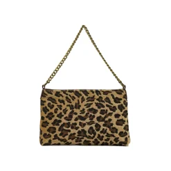 Borsa pochette Marrone da Donna con stampa animalier Lora Ferres