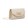 Borsa pochette rosa con dettaglio Gioiello Lora Ferres