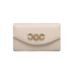 Borsa pochette rosa con dettaglio Gioiello Lora Ferres