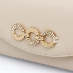 Borsa pochette rosa con dettaglio Gioiello Lora Ferres