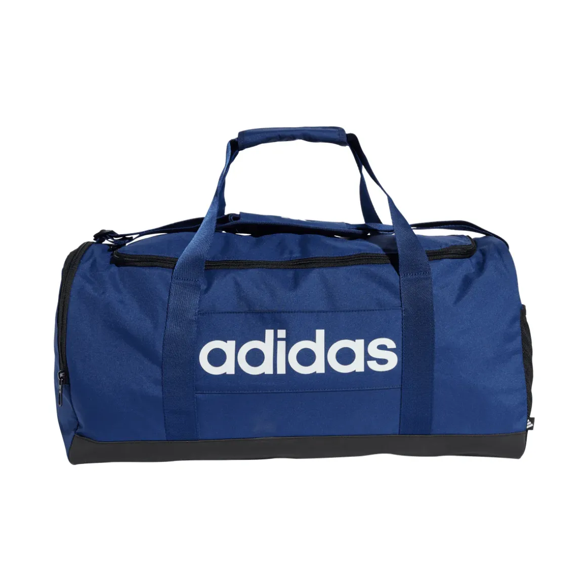 Borsa sportiva blu con logo frontale adidas