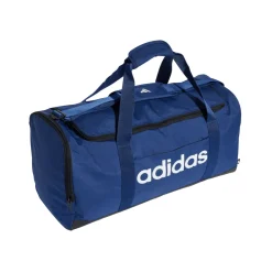 Borsa sportiva blu con logo frontale adidas