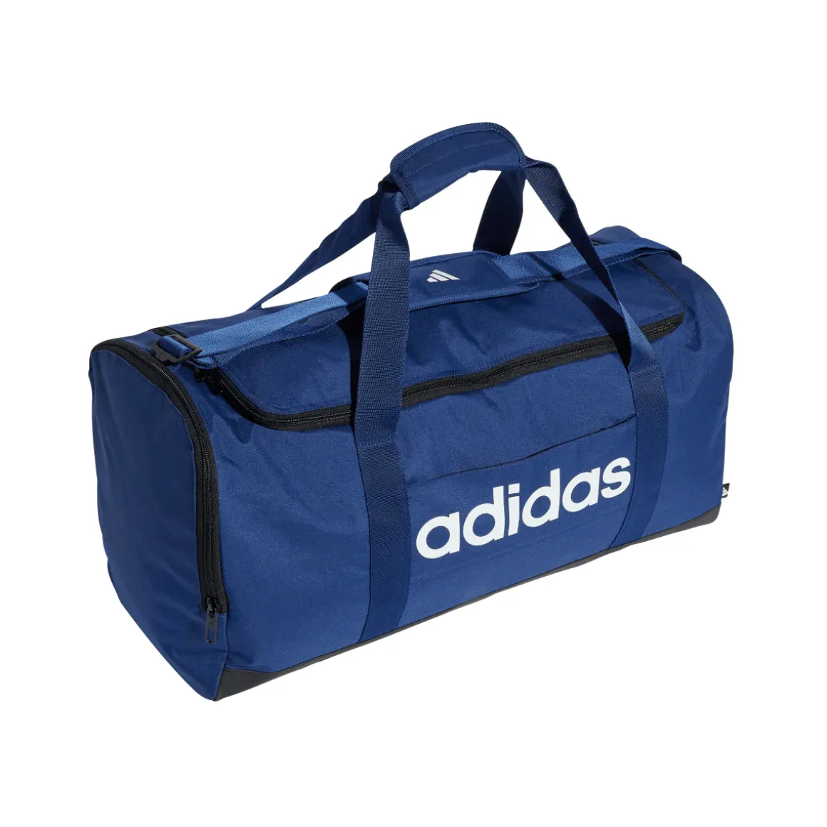 Borsa sportiva blu con logo frontale adidas