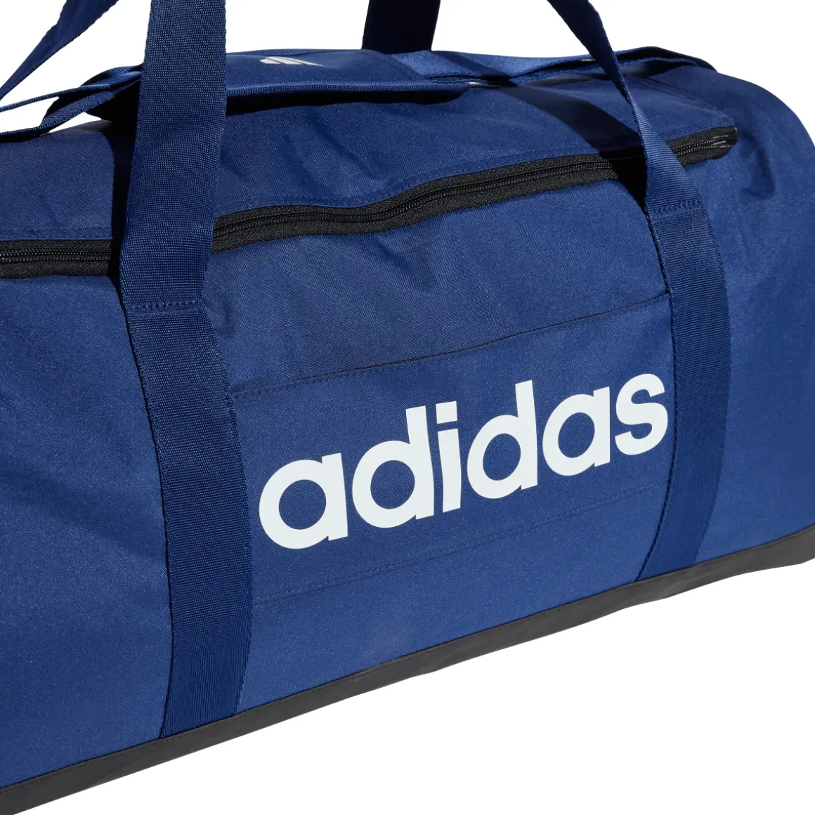 Borsa sportiva blu con logo frontale adidas