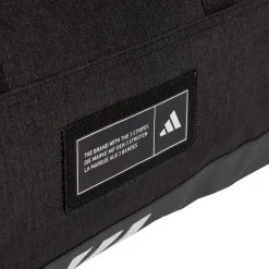 Borsa sportiva nera con etichetta logo frontale adidas