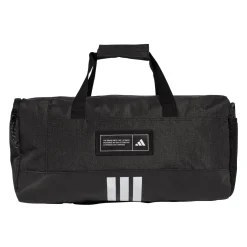 Borsa sportiva nera con etichetta logo frontale adidas