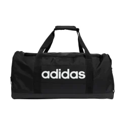 Borsa sportiva nera con logo frontale adidas