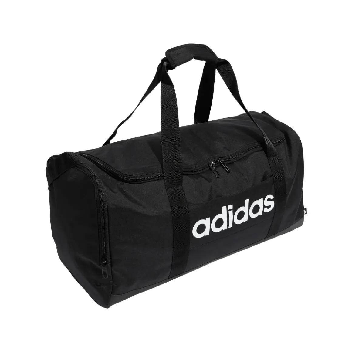 Borsa sportiva nera con logo frontale adidas