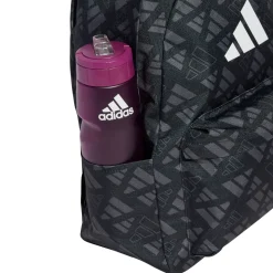 Borsa sportiva nera Unisex con stampa adidas