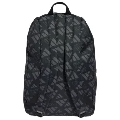 Borsa sportiva nera Unisex con stampa adidas